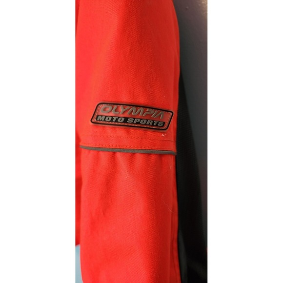 Olympia Moto Sports Mesh Motorcycle Jacket Orange 2XL Padded Cordura EXC - Picture 12 of 16